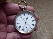 KENDAL & DENT   ANTIQUE GENTS SOLID SILVER  POCKET WATCH  WORKING WITH A KEY