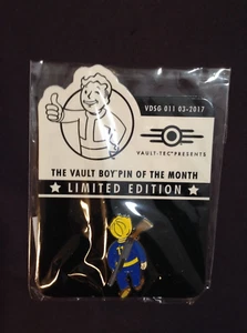 Fallout Vault-Tec VBotM Vault Boy Pin des Monats #11 Lone Wanderer Vorteil - Bild 1 von 4