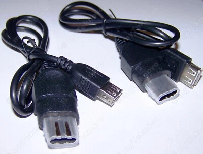 2x USB Cable for XBOX - Original XBOX to Female USB Adapter SOFT_MOD - USA - Image 1 of 4