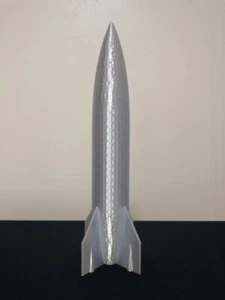 Retro Rakete Weltraum Raumschiff Flugzeug Modell Skulptur 3D Druck FARBE WÄHLEN - Bild 1 von 3