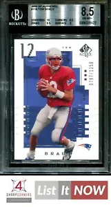 2000 SP AUTHENTIC #118 TOM BRADY RC ROOKIE PATRIOTS #'D/1250 BGS 8.5 A2230-622