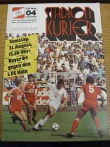 31/08/1989 Bayer Leverkusen v Cologne . Faults with this item should have alrea - Picture 1 of 1