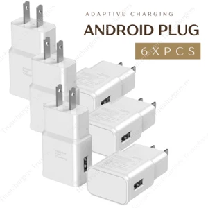 6X Adaptive Fast Charging USB Wall Charger Travel Block Cube For Samsung Android - Picture 1 of 7