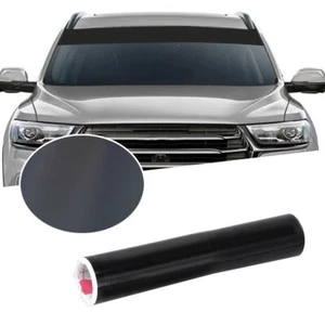 Auto Car Matte Visor Sun Strip Vinyl Decal Sticker Trims Front Windshield Black - Picture 1 of 12