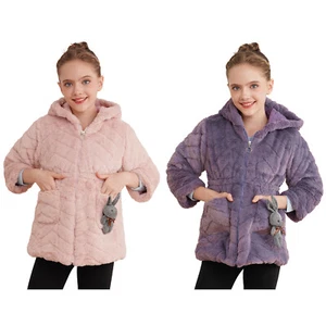 Kids Girls Jacket Autumn Coat Daily Wear Outwear Holiday Long Sleeve Zipper - Picture 1 of 32