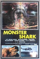 Affiche originale de film d'horreur DEVIL FISH 1984 Monster Shark Libanais 26,5 x 39 pouces comme neuve