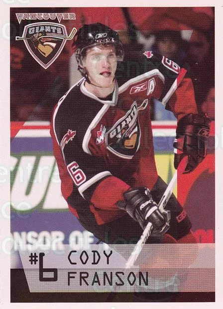 2006-07 Vancouver Giants #7 Cody Franson - Image 1 of 1