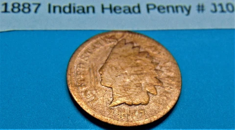 1887 Indian Head Penny #J10-Free Shipping Cover