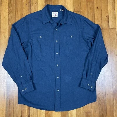 Redhead Flannel Shirt Mens L Classic Cotton Outdoor Workwear Blue - Image 1 of 4