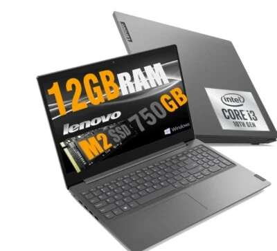 NOTEBOOK LENOVO 15.6" Display FHD V15 I3-1005G1 Ram 12GB SSD M.2 Nvme 750GB Wi.. - Immagine 1 di 4