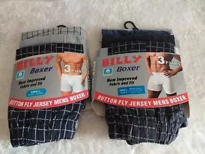 BILLY BOXER ELASTIC WAIST HIPSTER UNDERWEAR SHORTS MENS SIZE S, M,L, XL. - Picture 1 of 6