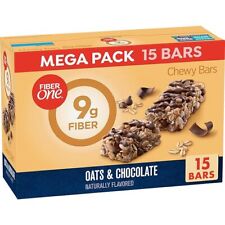 Fiber One Chewy Bars, Oats & Chocolate, Snacks, Mega Pack, 15 ct