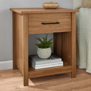 Hillside Nightstand with Drawer, Walnut Finish - Picture 1 of 10