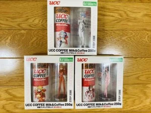 Evangelion UCC Coffee Figure Asuka & Mari & Rei Ayanami Japan Anime Neon Genesis - Picture 1 of 6