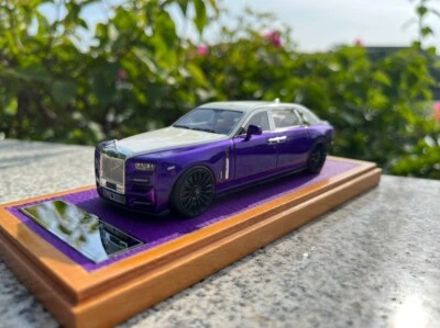 White Purple XEROX 1/43 Mansory Rolls Royce Phantom 8 Resin Car Model - Image 1 of 4