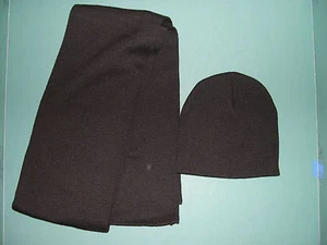 PERSONALISIERTE SCHWARZE STRICKMÜTZE + SCHAL SET NAME ODER TEAMSPORT BESTICKT - Bild 1 von 2