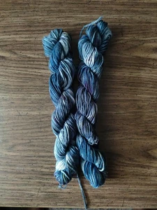 YARN Lot of 2 Skeins Hobbii Friends 100% Cotton 8/8 Hand dyed Variegated  - Picture 1 of 2