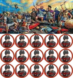 15PCS Europe Medieval Times Wolfpack Warrior Knight 4cm Plastic Figure DIY Toy - Picture 1 of 2