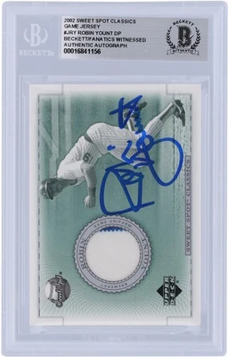 Robin Yount Brewers Signed 2002 Upper Deck Sweet Spot Classic #J-RY Beckett Card - Image 1 of 4