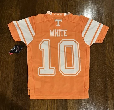 Camiseta GameDay Greats Squirrel Blanca Tennessee Naranja #10 Juvenil M Fútbol NCAA Foto 1 de 4