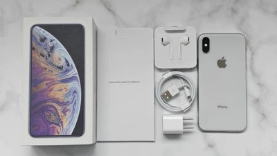 Apple iPhone XS Unlocked 64GB 256GB  Gold Silver Gray New With All Accessories - Image 1 of 4