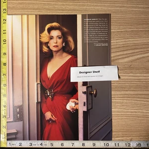 Catherine Deneuve In Red Dress 1989 Helmut Newton Scene Book Photograph - Picture 1 of 1