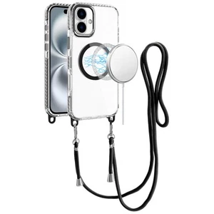For iPhone 16 6.1inch Case Long Matching Lanyard Magnetic Circle +Tempered Glass - Picture 1 of 16