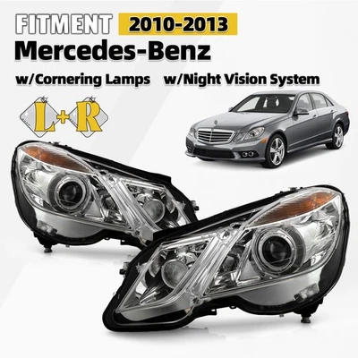 For 2010-2013 Mercedes-Benz W212 Xenon/HID Headlight w/AFS Projector L+R Pair - Image 1 of 4