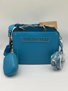 Steve Madden Bevelyn Satchel Convertible Crossbody Bag, Teal - Picture 1 of 7