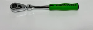 Cornwell USA TRF72HNGB 1/4” Drive 72 Tooth Flex Head Ratchet Neon Green Soft - Picture 1 of 6
