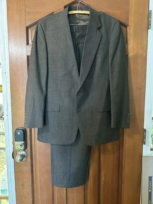 Austin Reed Vtg Wool Suit Men's 42 L Blazer 34” Waist Trouser Glen Check Plaid - Image 1 of 4