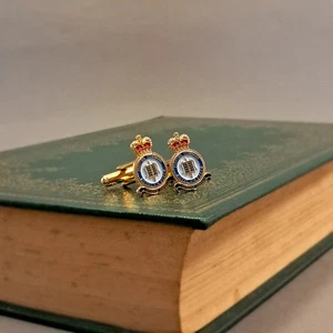 Air crew Europe star Vintage cufflinks, stainless steel, gold plated, , LL-111 - Picture 1 of 3