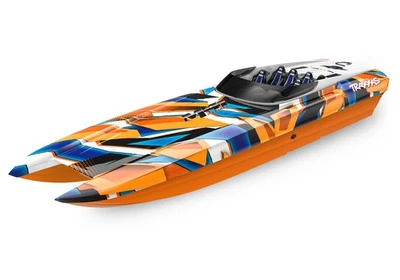 Traxxas DCB M41 Widebody Orange 2022 Katamaran Brushless Rennboot 80mk/h 57046-4 - Bild 1 von 4