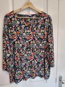 TOP FLORAL NEGRO ROSA AMARILLO MORADO - TALLA GRANDE 20 - Imagen 1 de 2