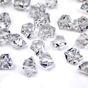 190Pcs Clear Vase Fillers, Fake Crush Ice Rocks Acrylic Diamonds for Wedding ... - Picture 1 of 6