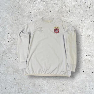 Mens Adidas Bayern Munich Soccer Pullover Track Top Adult White Size Medium - Picture 1 of 9