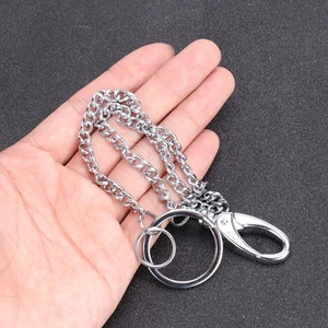 Llavero colgante de cintura de cadena larga de metal de acero inoxidable de 1 pieza para - Imagen 1 de 11