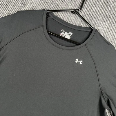 Camisa Under Armour Mujer Grande Negra HeatGear Ajustada Manga Larga Top Atlético Foto 1 de 4