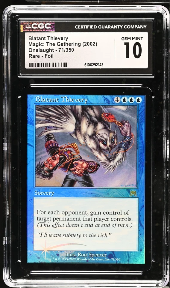 BLATANT THIEVERY Onslaught Foil Rare CGC 10 MTG [Nostalgium] - Image 1 of 2