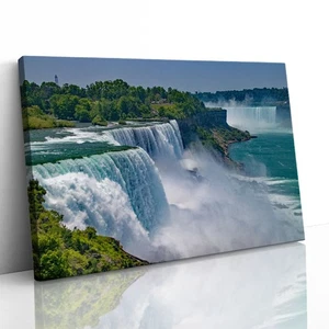 Gerahmter Leinwanddruck Niagarafälle Wasserfall Bild Wandbild - Bild 1 von 29