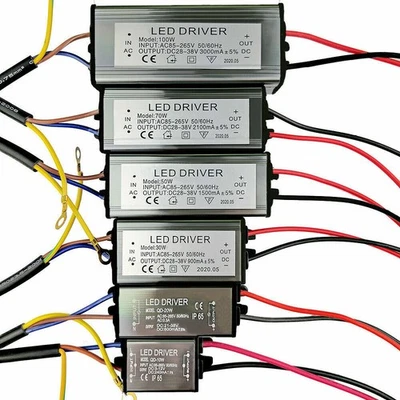 100W 50W 30W 20W 10W IP65 LED Driver Power Supply Transformer Constant Current - Image 1 of 4