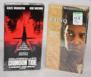 Denzel Washington Movie Collection (2 VHS Movies) – Crimson Tide & John Q – NEW - Picture 1 of 5