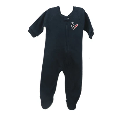 Houston Texans Official NFL Apparel Baby Infant Size Pajama Sleeper Bodysuit New Cover