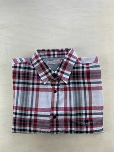 Sovereign Code Mens Long Sleeve White Red Plaid Button Up Down Shirt Size Large - Picture 1 of 5