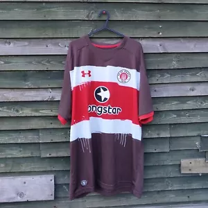 Under Armour St. Pauli 2017-18 Brown "Ugliest" Home Kit Football Shirt XXL (2XL) - Picture 1 of 6