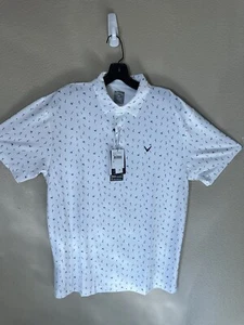Callaway Herren Shirt M Golf Opti Dri Polo Geometric All Over Poly Stretch - Bild 1 von 5
