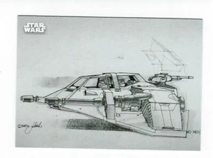 STAR WARS BLACK WHITE EMPIRE STRIKES BACK CONCEPT ART #CA-3 REBEL SNOWSPEEDER - Picture 1 of 1