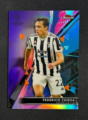 2021-22 Topps Finest UCL Federico Chiesa Purple Refractor /299 #33 Juventus - Image 1 of 2