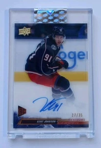 2022-23 22 2023 UD Clear Cut Kent Johnson # CC-KJ RC Rookie Exclusives Auto /35 - Picture 1 of 2