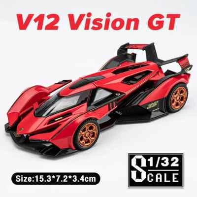 1/32 Lamborghini V12 Vision GT Metal Car Diecast Alloy Car Model Kid Toy Vehicle - Image 1 of 4